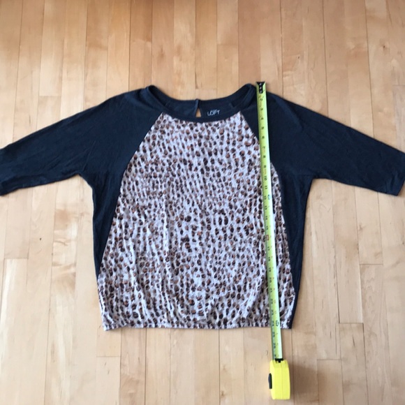 LOFT LEOPARD PRINT BASEBALL TEE - Picture 3 of 6